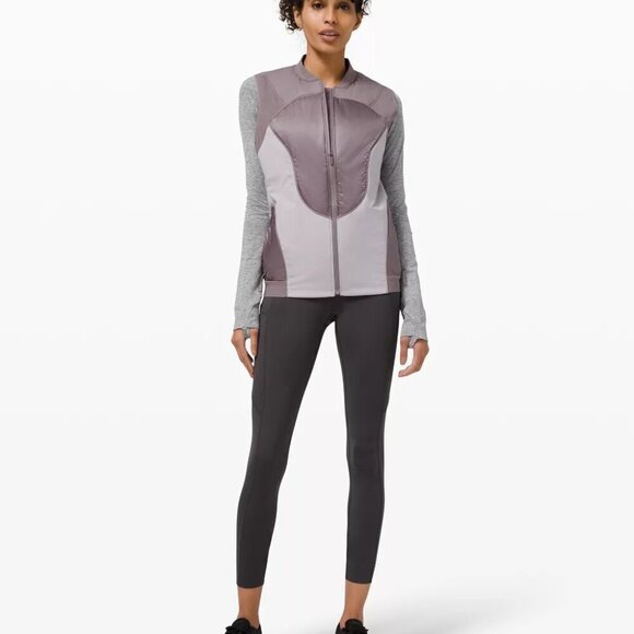 LULULEMON Polar Pace Run Purple Pink Silver Vest Size 4 XS - Picture 2 of 16